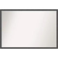 38" x 26" Non-Beveled Eva Thin Bathroom Wall Mirror Black - Amanti Art: Polystyrene Frame, Wall Mount