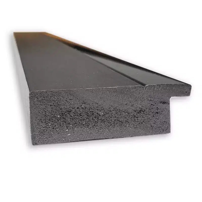 31"x31" Non-Beveled Tuxedo Black Bathroom Wall Mirror - Amanti Art: Modern Square, Polystyrene Frame