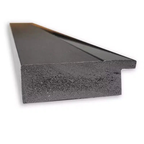 31"x31" Non-Beveled Tuxedo Black Bathroom Wall Mirror - Amanti Art: Modern Square, Polystyrene Frame