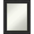 24" x 30" Non-Beveled Ridge Black Wall Mirror - Amanti Art