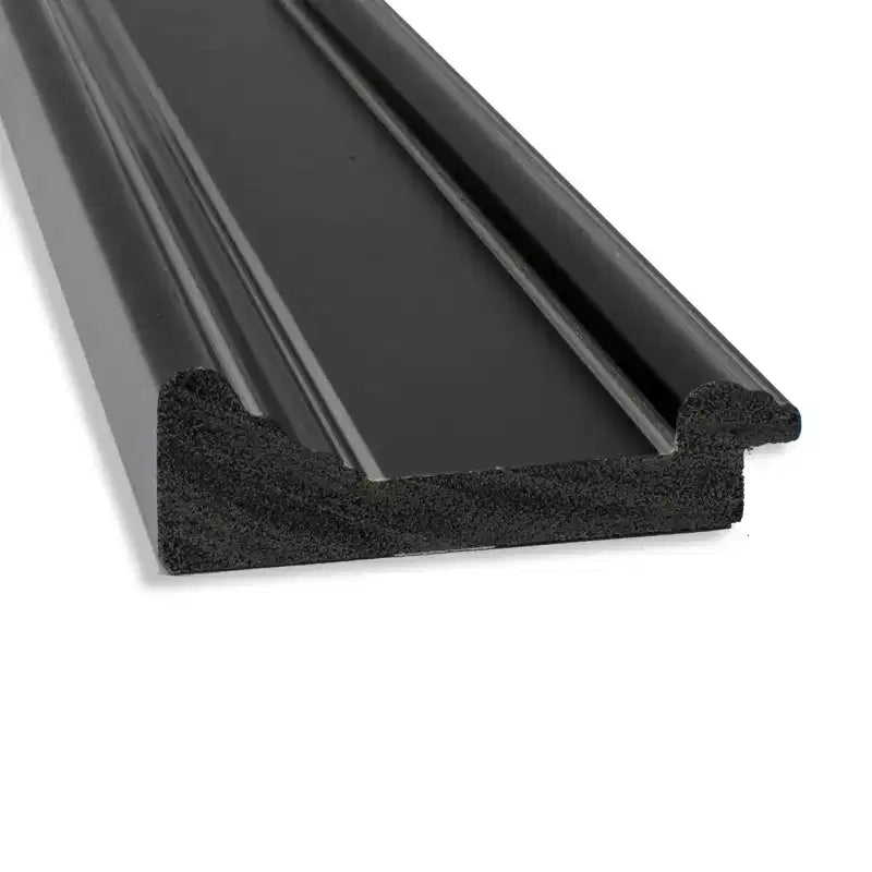 24" x 30" Non-Beveled Ridge Black Wall Mirror - Amanti Art