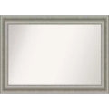 42" x 30" Non-Beveled Parlor Silver Wall Mirror - Amanti Art