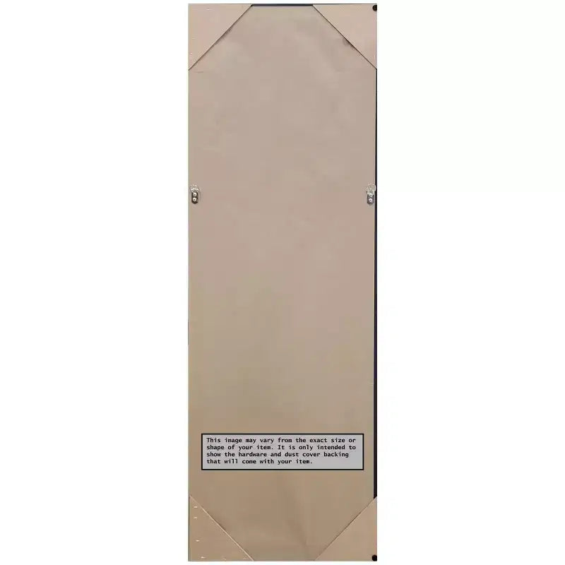 19" x 53" Non-Beveled Waveline Silver Narrow Full Length on The Door Mirror - Amanti Art
