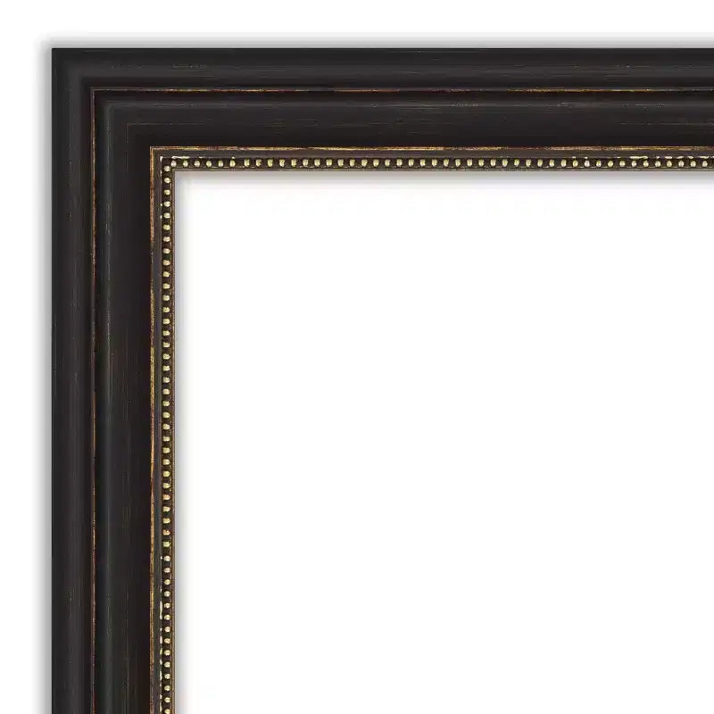 Amanti Art 42"x31" Non-Beveled Accent Narrow Bathroom Wall Mirror Bronze : Rectangle, Polystyrene Frame, Wall Mounted
