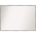 39" x 28" Non-Beveled Shiplap White Narrow Wood Bathroom Wall Mirror - Amanti Art: Includes Mounting Hardware
