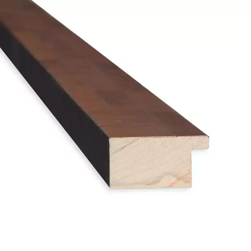 17" x 51" Non-Beveled Fresco Light Pecan Wood on The Door Mirror - Amanti Art