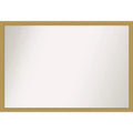 38" x 26" Non-Beveled Grace Narrow Bathroom Wall Mirror Brushed Gold - Amanti Art: Rectangle, Wall Mount, Polystyrene Frame