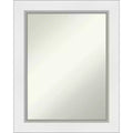 24" x 30" Non-Beveled Eva Bathroom Wall Mirror White - Amanti Art: Rectangle, Polystyrene Frame, Wall Mounted