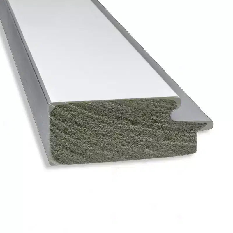 24" x 30" Non-Beveled Eva Bathroom Wall Mirror White - Amanti Art: Rectangle, Polystyrene Frame, Wall Mounted