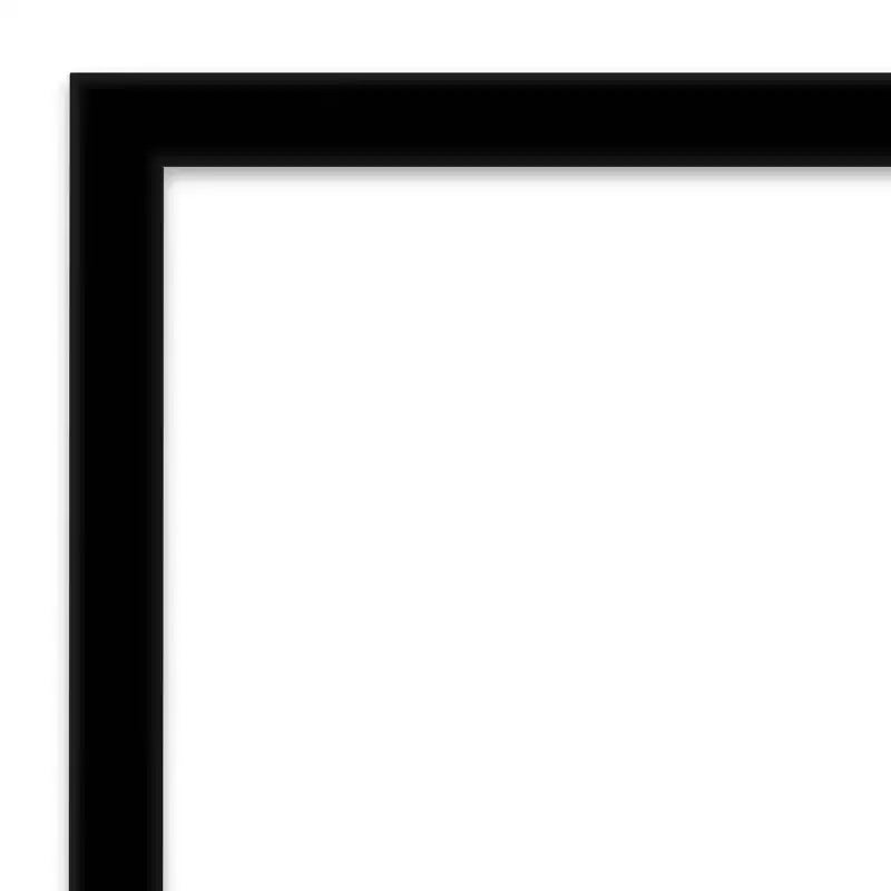 30" x 24" Non-Beveled Bathroom Wall Mirror Jet Black - Amanti Art: Modern Rectangle, Wall Mount, Includes Hardware