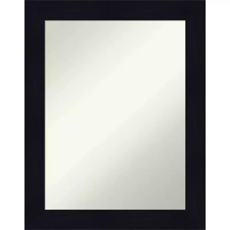 22" x 28" Non-Beveled Shiplap Navy Wood Wall Mirror - Amanti Art