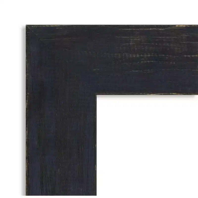 22" x 28" Non-Beveled Shiplap Navy Wood Wall Mirror - Amanti Art