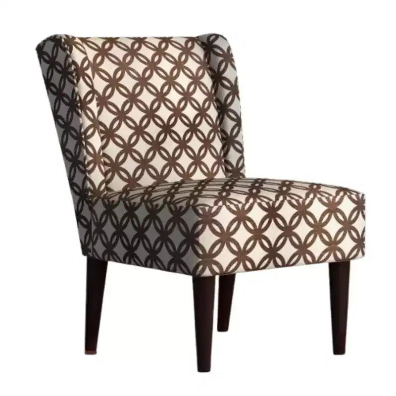 Bestier Mid Century Fabric Accent Chairs with Wing-back Brown