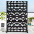 72 H47W Dovelina Black Metal Planter Box with Trellis Privacy Screen for Caf Patio,Garden & Balconies