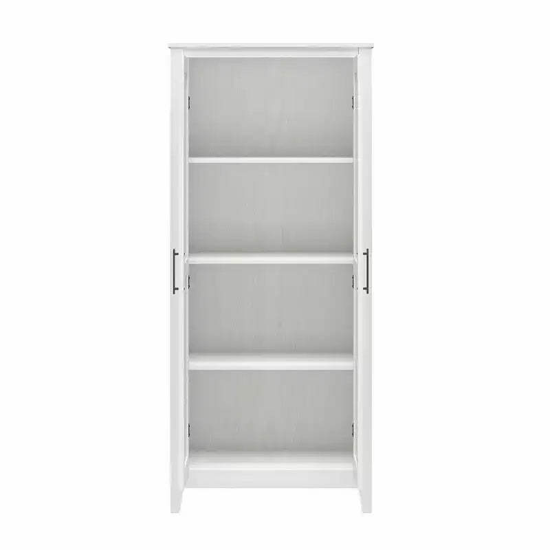 RealRooms Ashford Farmhouse Storage Cabinet with 4 Shelves and 2 Shaker Style Doors