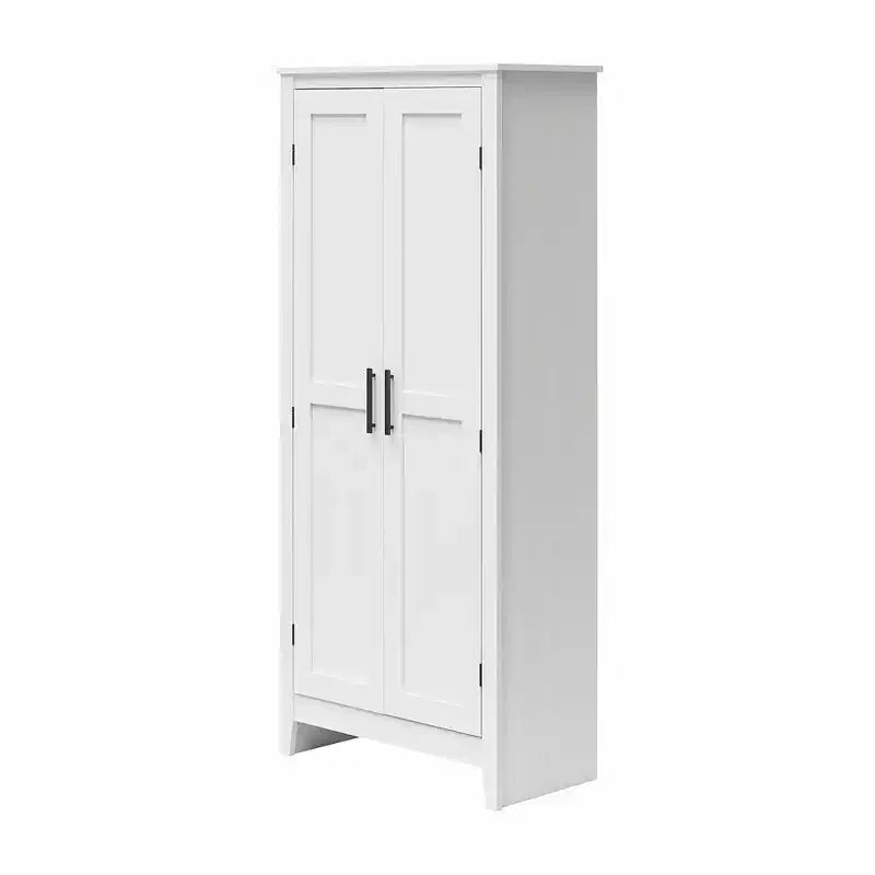 RealRooms Ashford Farmhouse Storage Cabinet with 4 Shelves and 2 Shaker Style Doors