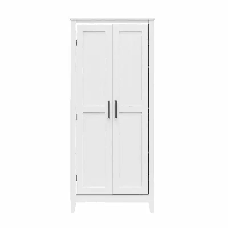 RealRooms Ashford Farmhouse Storage Cabinet with 4 Shelves and 2 Shaker Style Doors