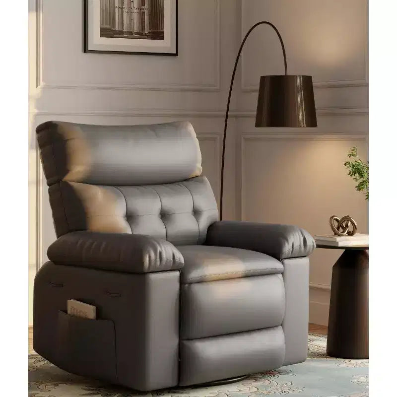 27 Oversized Recliner with Heat & Massage  360 Swivel & Manual Rocking, Remote Control for Living Room, Bedroom