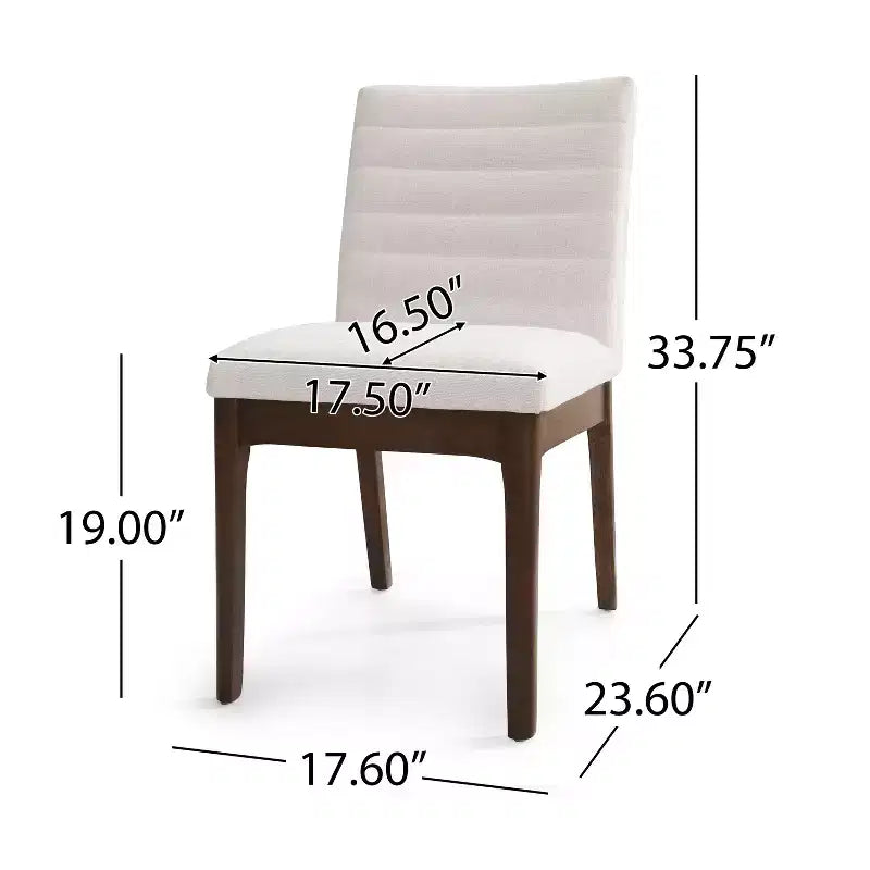 Christopher Knight Home Latisha 5 Piece Mid-Century Modern Rubberwood Upholstered Dining Set