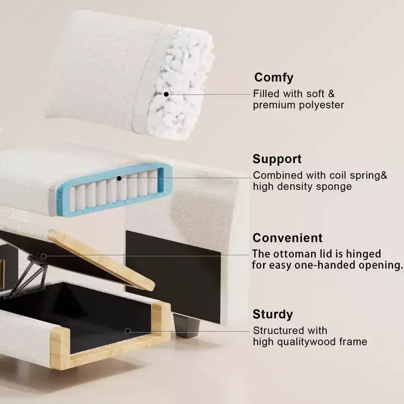 Belffin Chenille Corner Seat for Modular Couch. Sectional Sofa Module