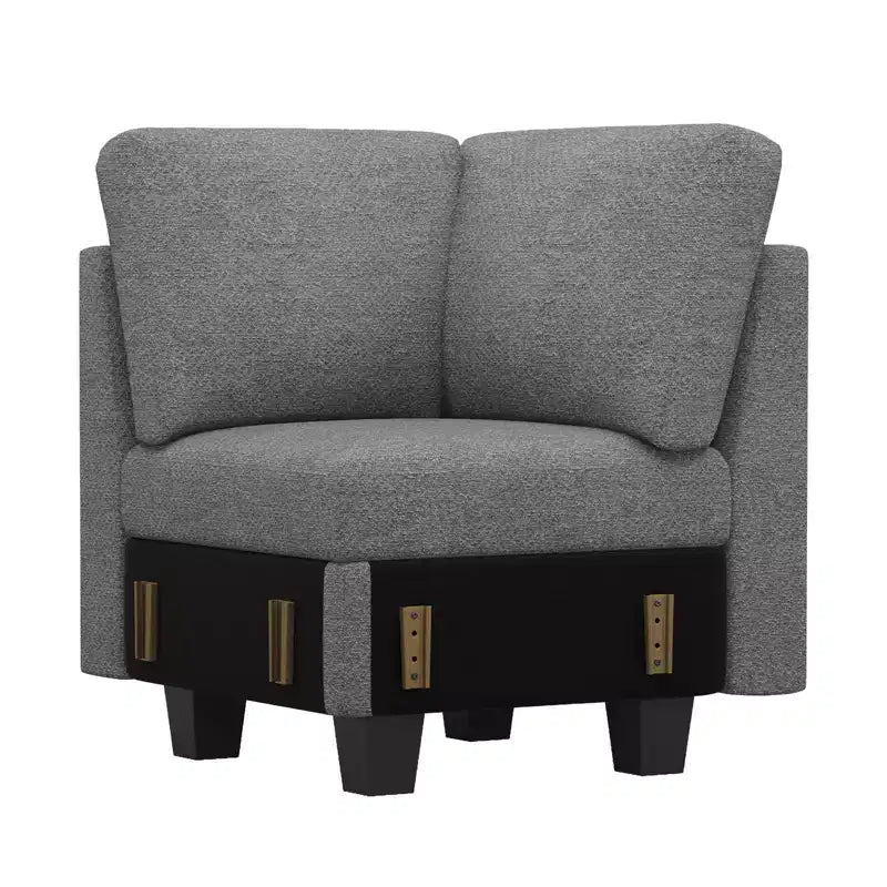 Belffin Chenille Corner Seat for Modular Couch. Sectional Sofa Module