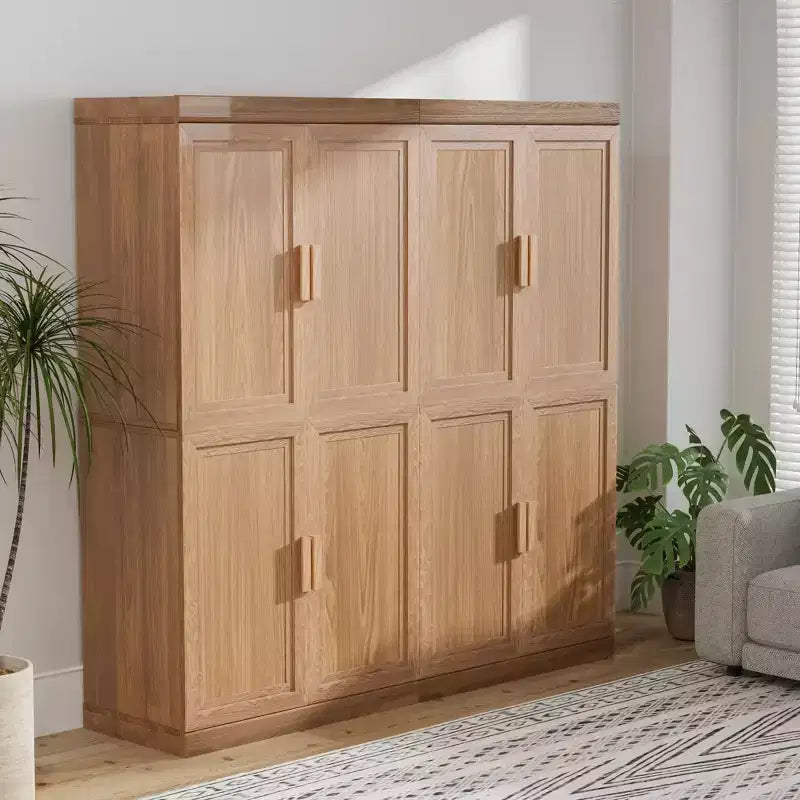 62 High Black Wood Grain Decorative Storage Cabinet with Sufficient Space for 12 Shelves