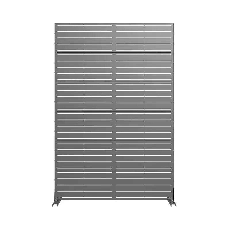 72 H47W Dovelina Arched-Top Brown Outdoor Metal Galvanized Privacy Screen Garden Fence