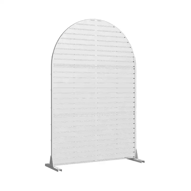 72 H47W Dovelina Arched-Top Brown Outdoor Metal Galvanized Privacy Screen Garden Fence