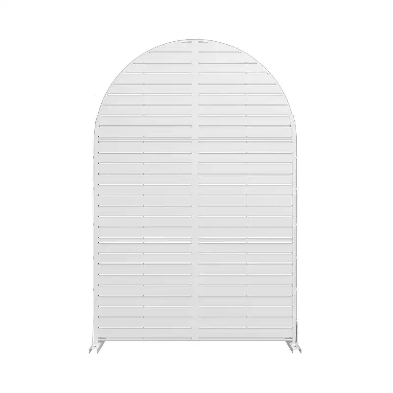 72 H47W Dovelina Arched-Top Brown Outdoor Metal Galvanized Privacy Screen Garden Fence