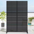72 H47W Dovelina Arched-Top Brown Outdoor Metal Galvanized Privacy Screen Garden Fence
