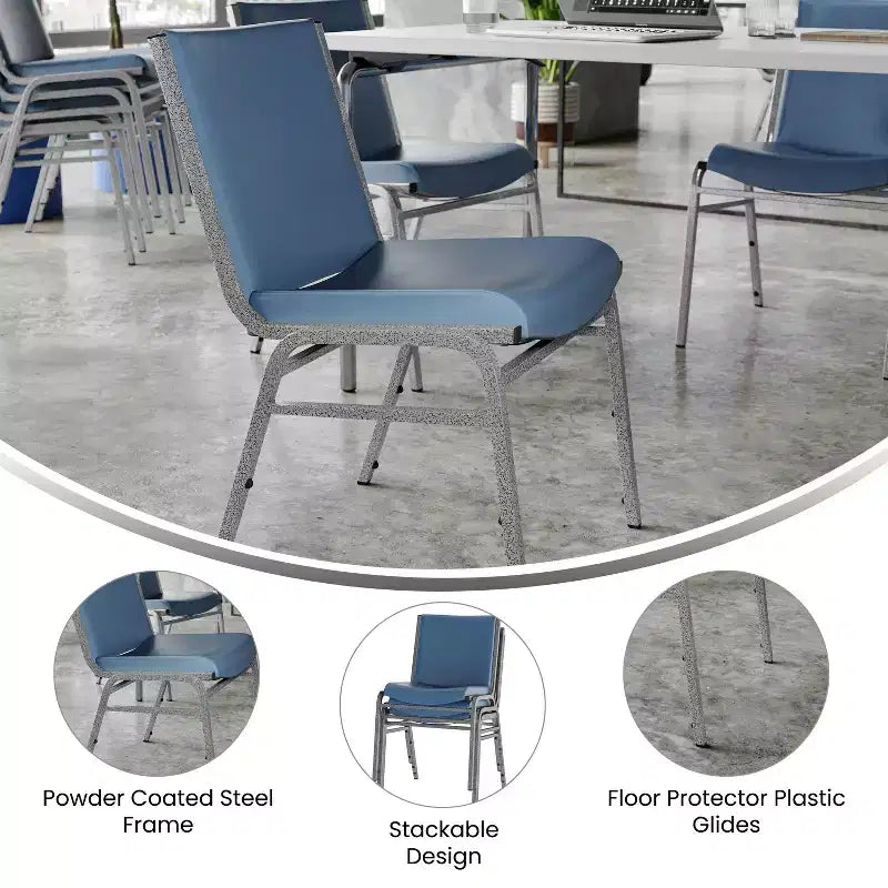 Flash Furniture 4 Pack HERCULES Series Heavy Duty Stack Chair