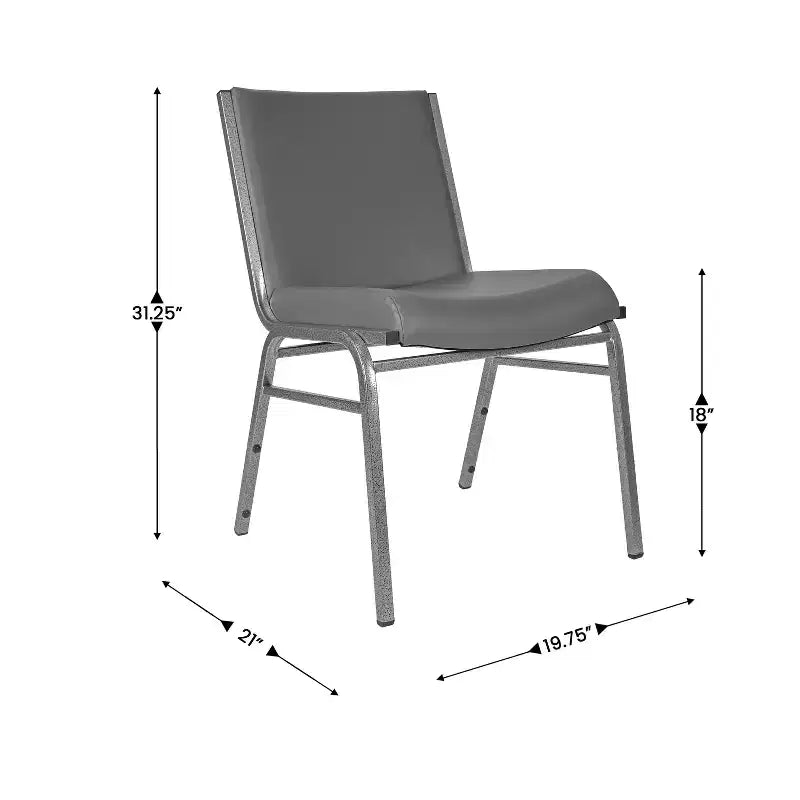 Flash Furniture 4 Pack HERCULES Series Heavy Duty Stack Chair