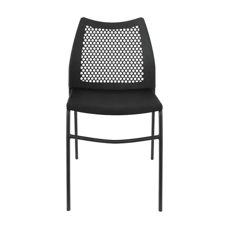 Flash Furniture HERCULES Stackable Chair with Air-Vent Back and Powder Coated Metal Base