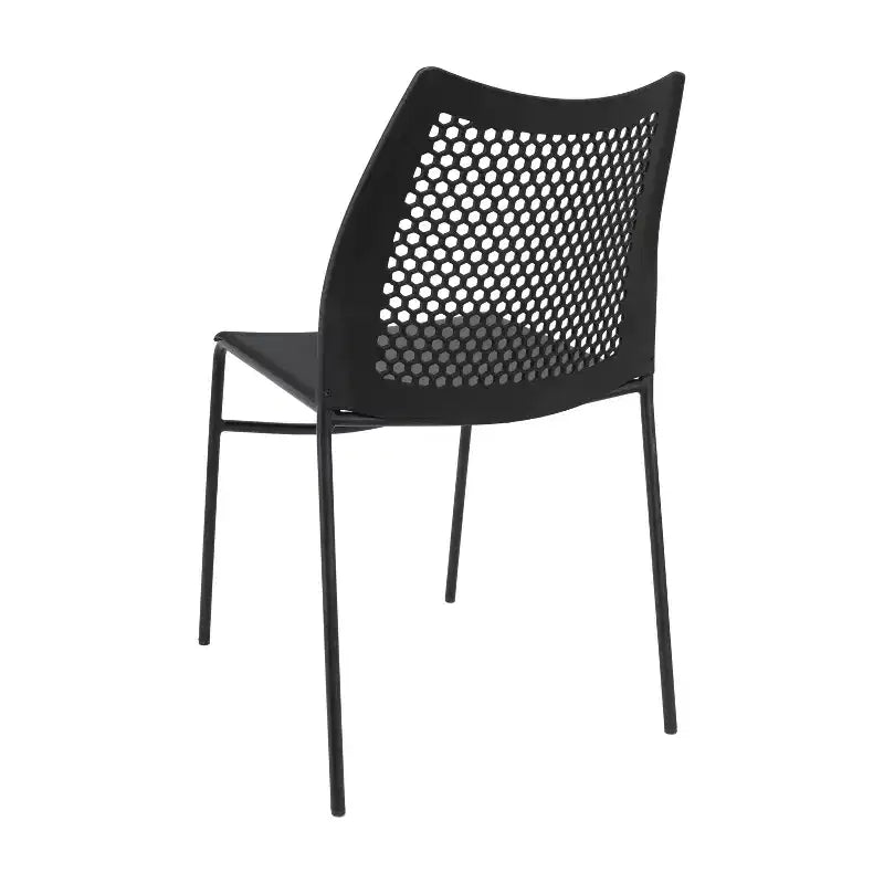 Flash Furniture HERCULES Stackable Chair with Air-Vent Back and Powder Coated Metal Base