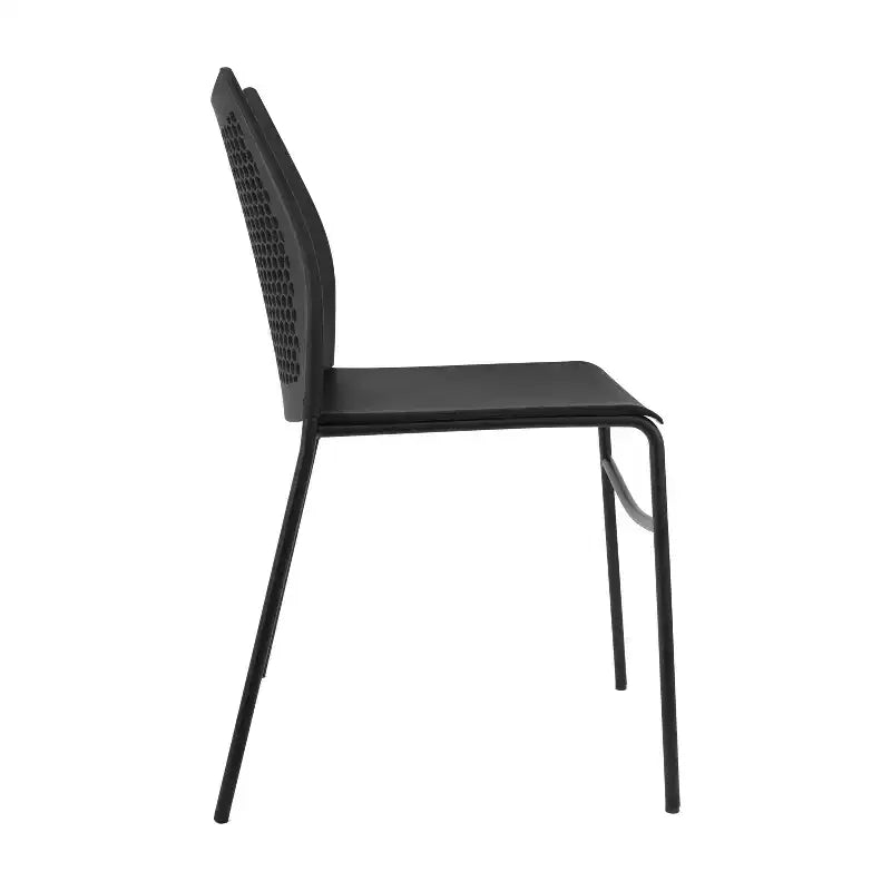 Flash Furniture HERCULES Stackable Chair with Air-Vent Back and Powder Coated Metal Base