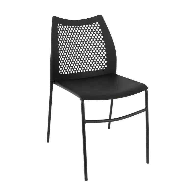 Flash Furniture HERCULES Stackable Chair with Air-Vent Back and Powder Coated Metal Base
