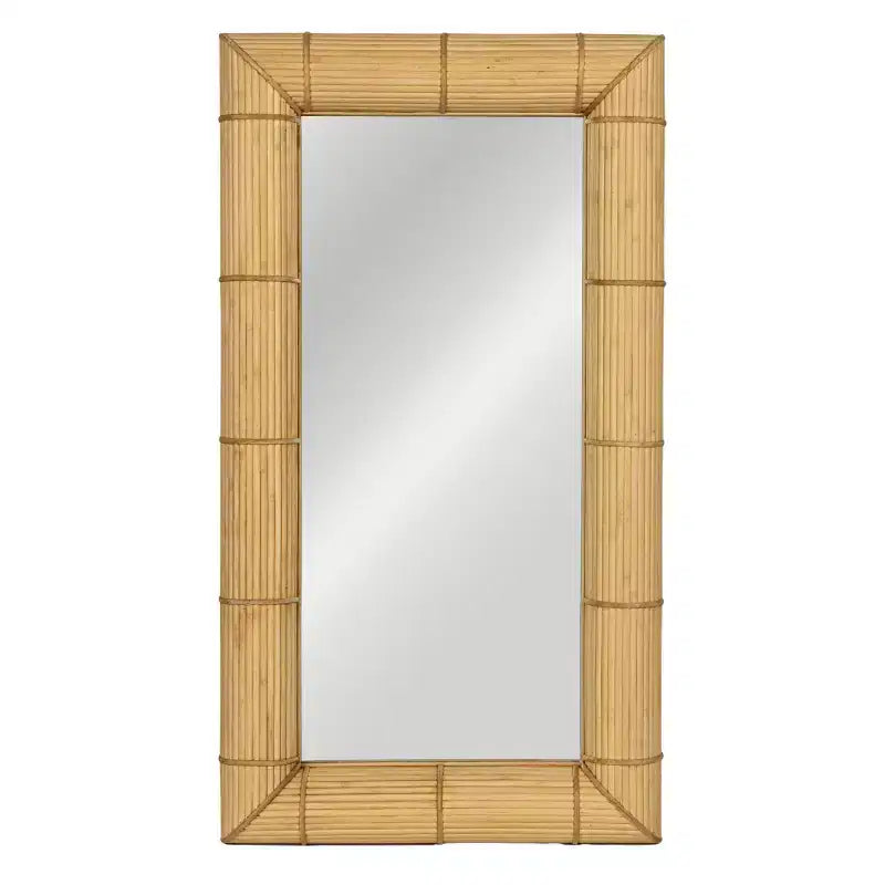 Storied Home Bamboo Square Wall Mirror