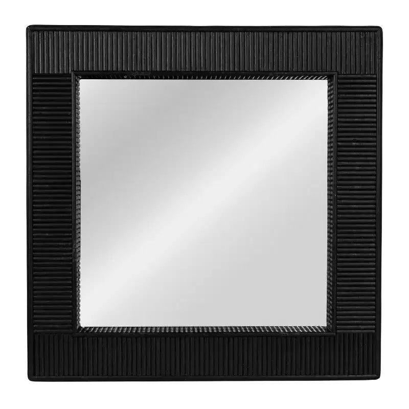 Storied Home Bamboo Square Wall Mirror