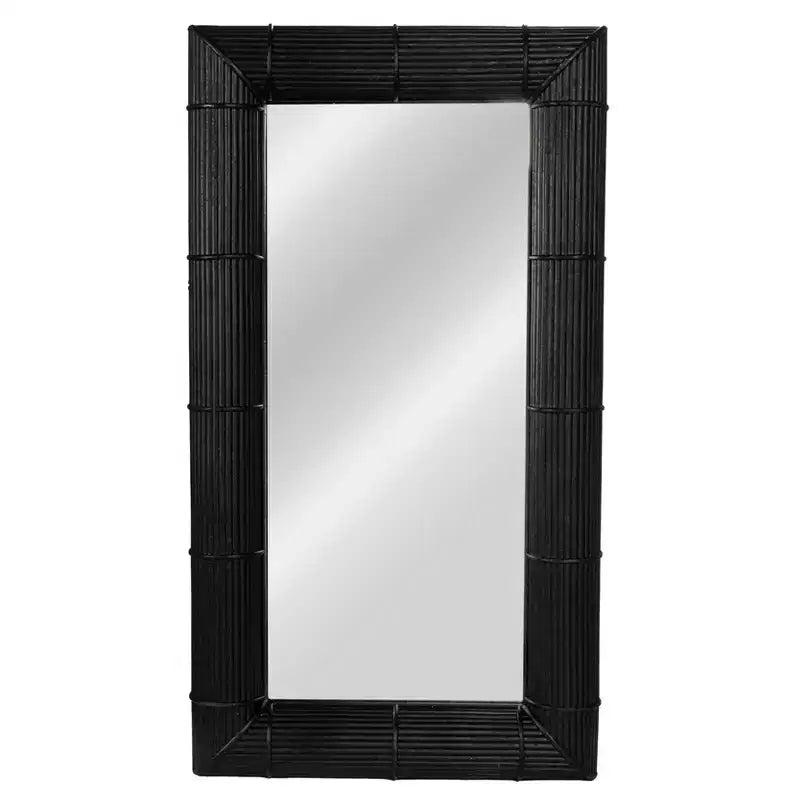 Storied Home Bamboo Square Wall Mirror