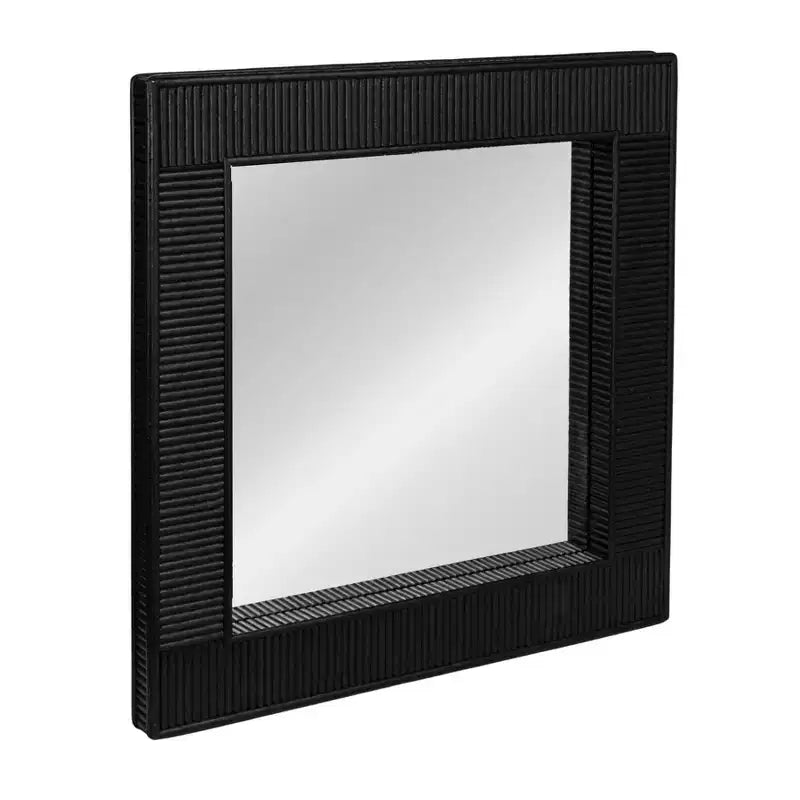 Storied Home Bamboo Square Wall Mirror