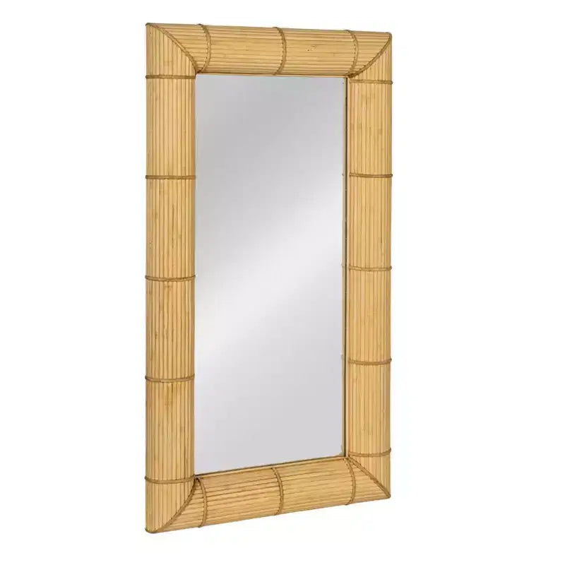Storied Home Bamboo Square Wall Mirror