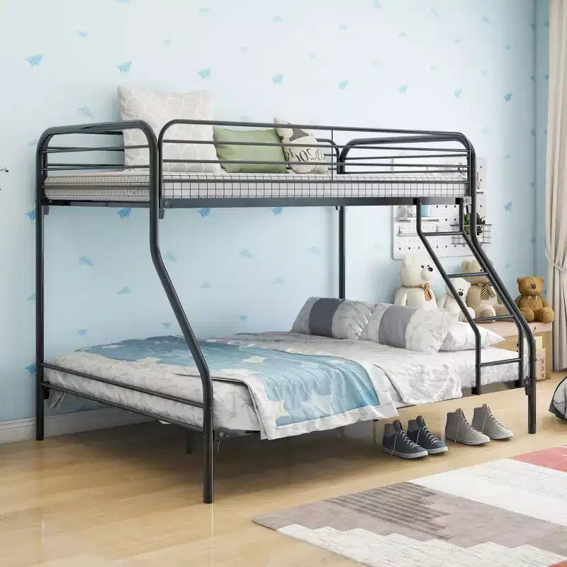 CLIHOME Twin-Over-Full Heavy Duty Metal Bunk Bed, Easy Assembly with Enhanced Upper-Level Guardrail