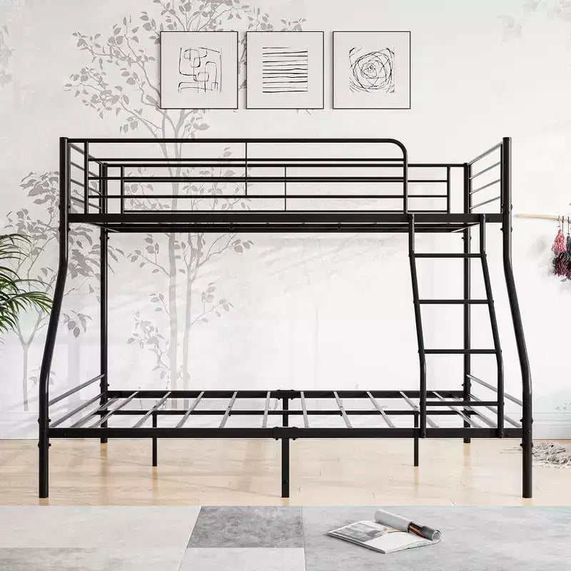 CLIHOME Heavy Duty Twin-Over-Full Metal Bunk Bed, Easy Assembly with Enhanced Upper-Level Guardrail