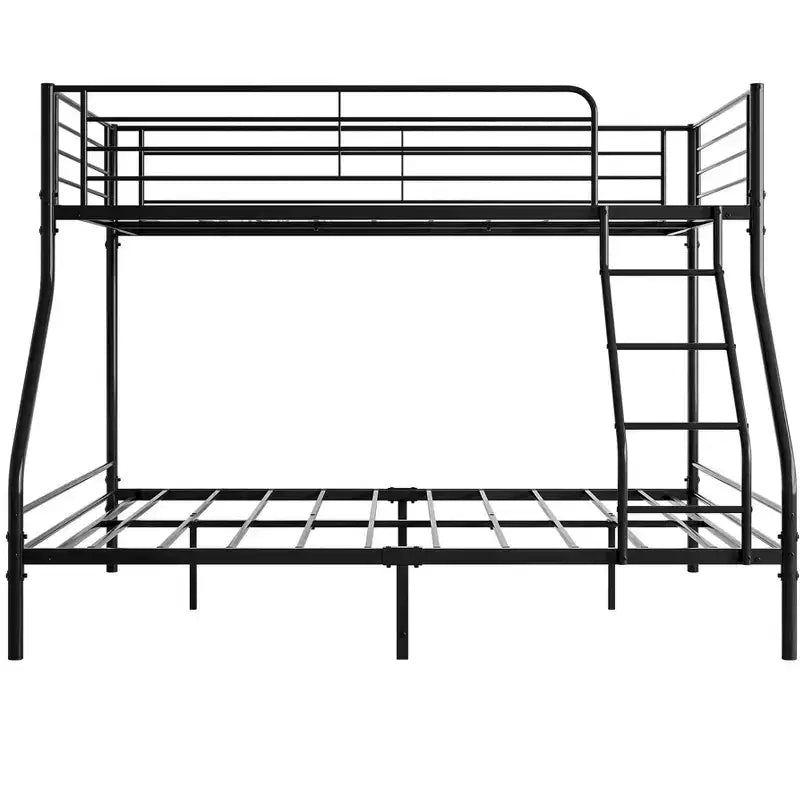 CLIHOME Heavy Duty Twin-Over-Full Metal Bunk Bed, Easy Assembly with Enhanced Upper-Level Guardrail
