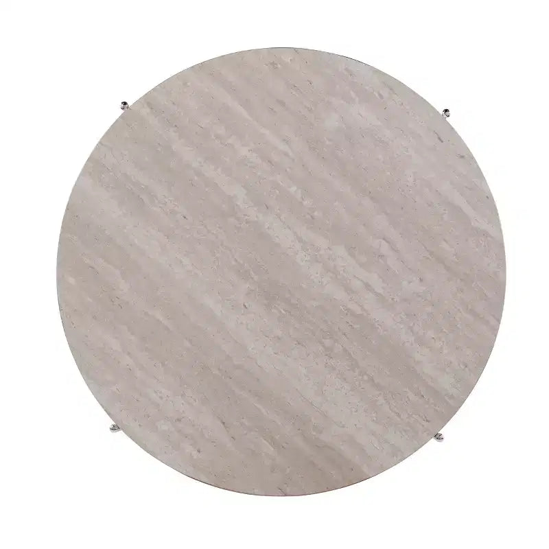 Silas Faux Stone Coffee Table - White - SEI