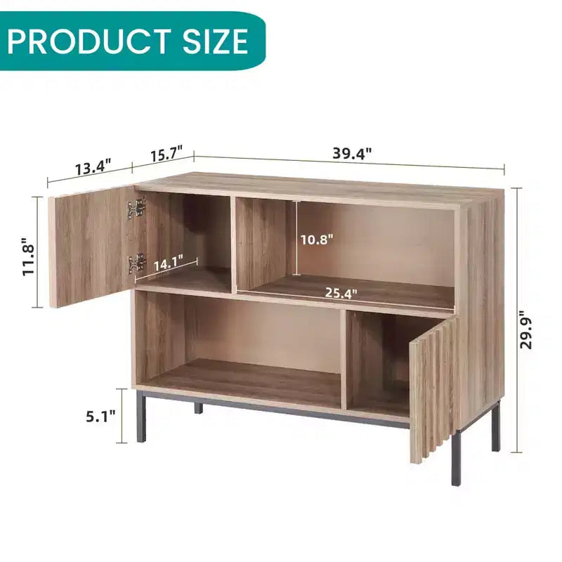 Storage Cabinet with Display Shelf, Buffet Sideboard Cabinet, Console Sofa Table Accent Cabinet