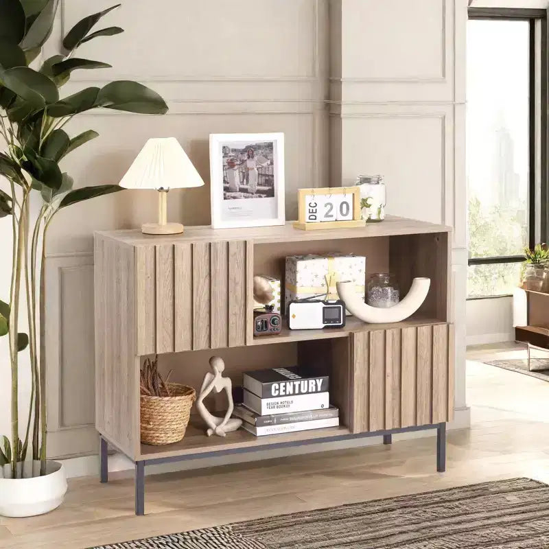 Storage Cabinet with Display Shelf, Buffet Sideboard Cabinet, Console Sofa Table Accent Cabinet