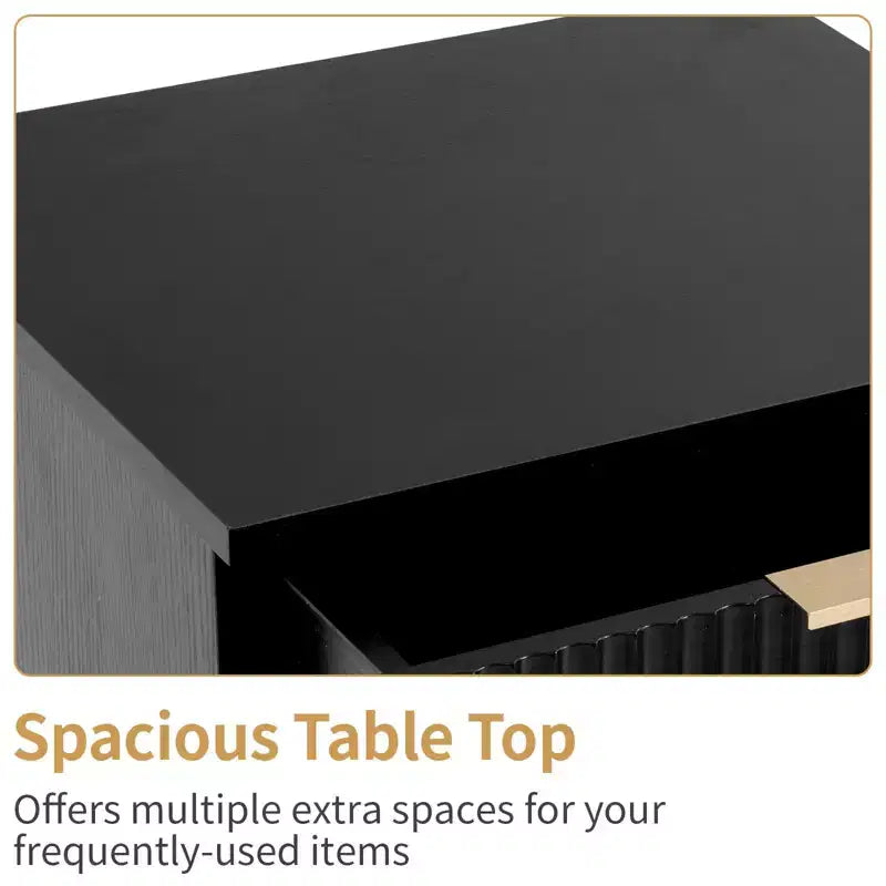 Karl Home 6-Drawer Black MDF 28.35in. W Chest of Drawer