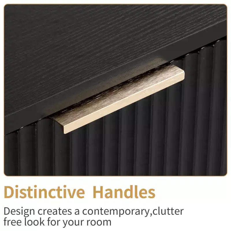 Karl Home 6-Drawer Black MDF 28.35in. W Chest of Drawer