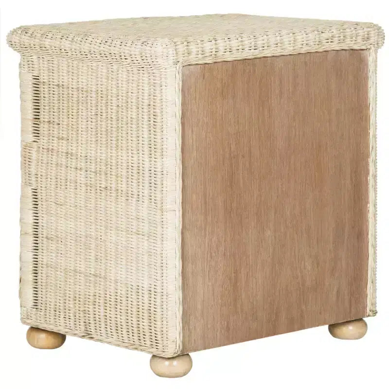 Adira Wicker Nightstand - SEA8002 - White Washed - Safavieh